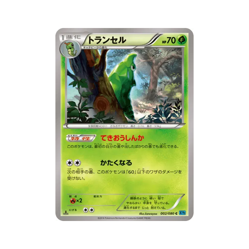 Carte Pokémon Japonaise Chrysacier 002/080 Wild Blaze