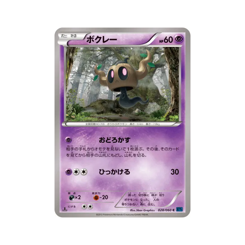 Carte Pokémon Japonaise Brocélôme 028/060 Collection X