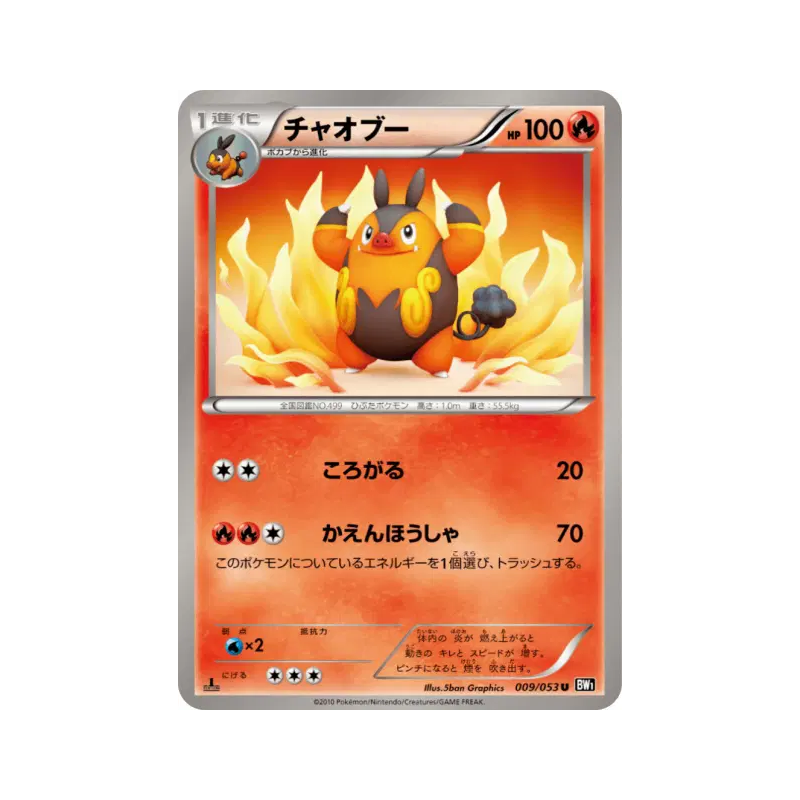Carte Pokémon Japonaise Grotichon 009/053 Black Collection