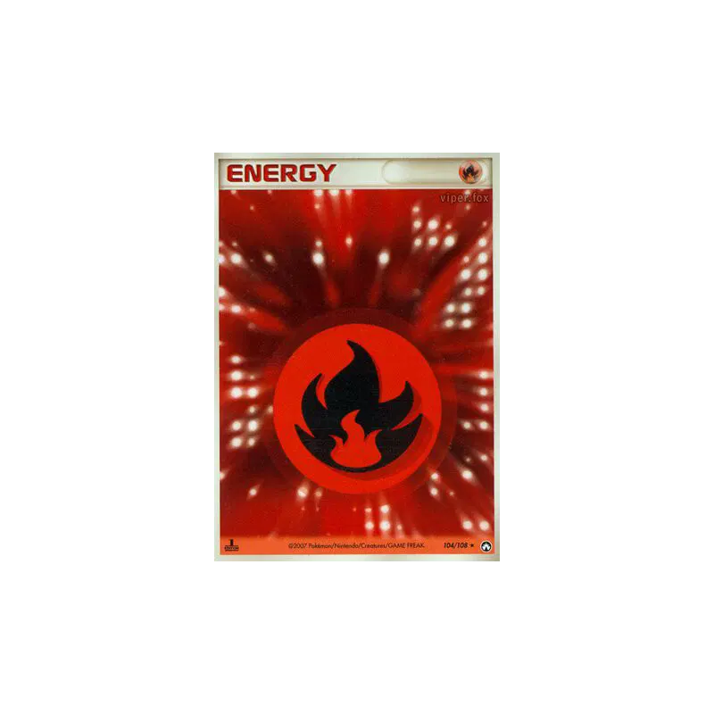 Carte Pokémon Japonaise Énergie Feu 104/108 World Champions Pack
