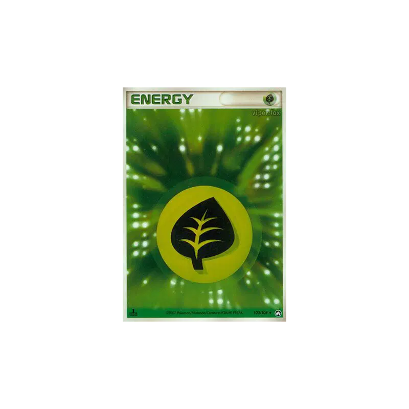 Carte Pokémon Japonaise Énergie Plante 103/108 World Champions Pack
