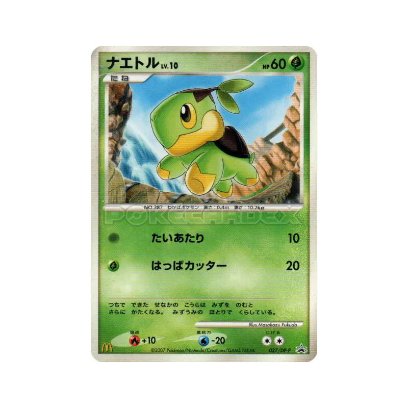 Carte Pokémon Japonaise Tortipouss 027/DP-P DP-P Promotional