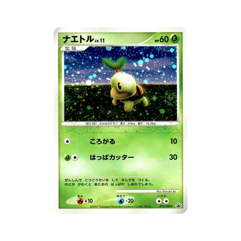 Carte Pokémon Japonaise Tortipouss 072/DP-P DP-P Promotional