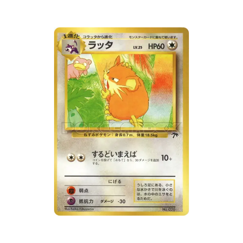 Carte Pokémon Japonaise Rattatac 6/18 Southern Islands