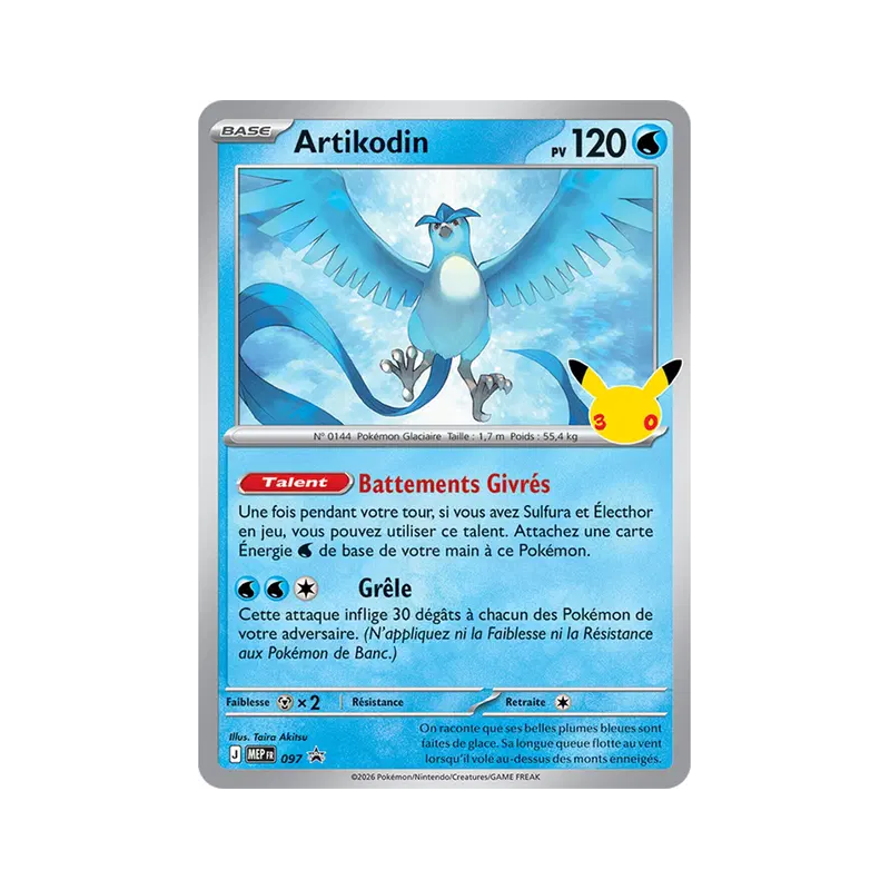 Carte Pokémon Artikodin 97 Promo ME