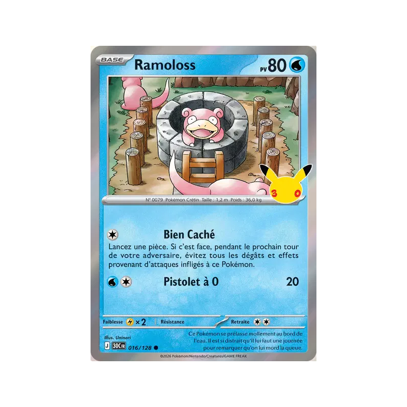 Carte Pokémon Ramoloss 016/128 Commune 30ᵉ Anniversaire