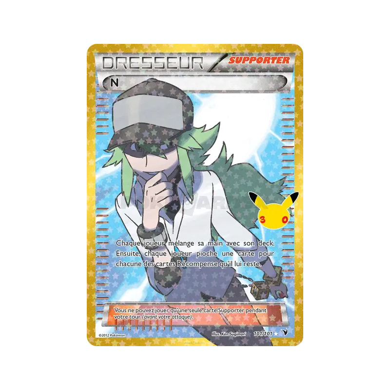 Carte Pokémon N 101/101 Secrète 30ᵉ Anniversaire