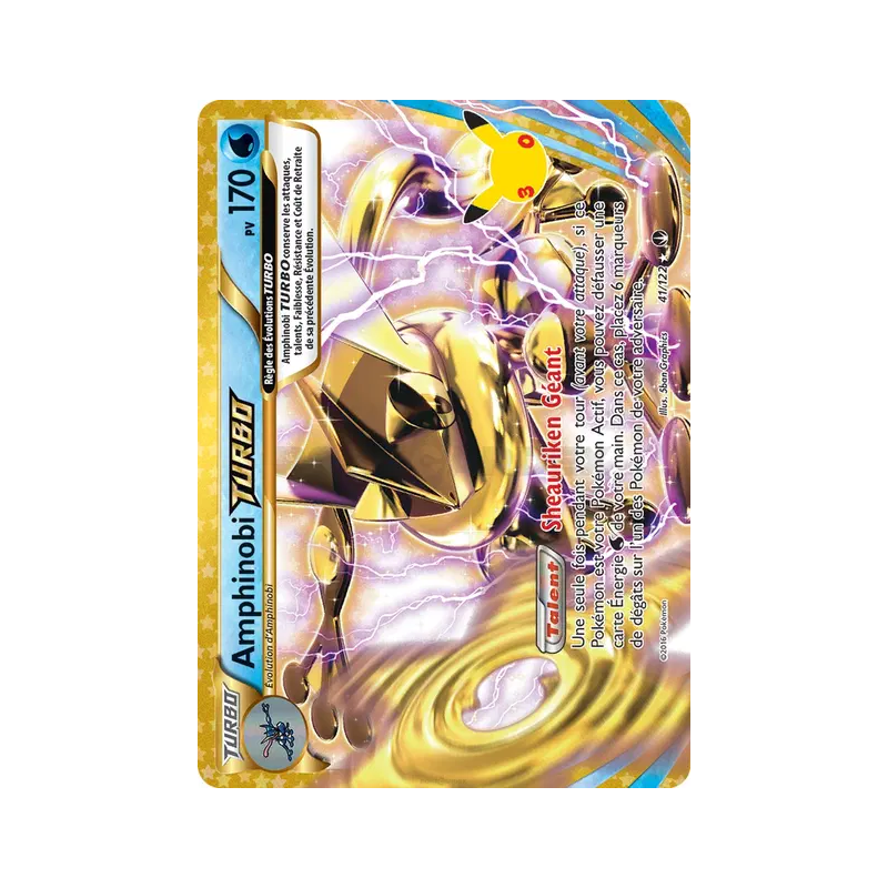 Carte Pokémon Amphinobi TURBO 41/122 Secrète 30ᵉ Anniversaire