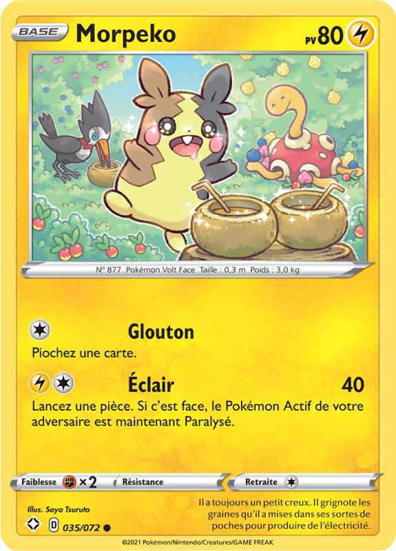 Carte Pokémon Morpeko 035/072 Commune Destinées Radieuses