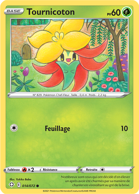 Carte Pokémon Tournicoton 014/072 Commune Destinées Radieuses