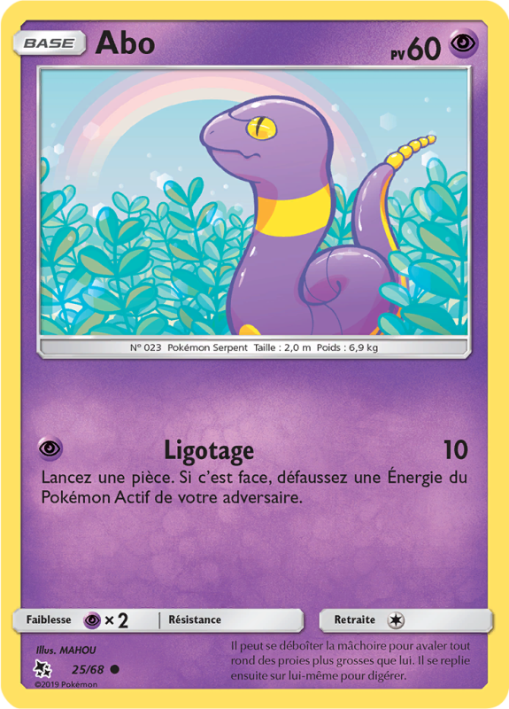 Carte Pokémon Abo 25/68 Commune Destinées Occultes