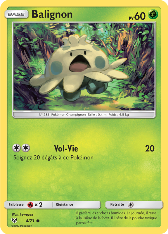 Carte Pokémon Balignon 4/73 Commune Légendes Brillantes