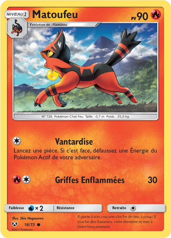 Carte Pokémon Matoufeu 16/73 Commune Légendes Brillantes
