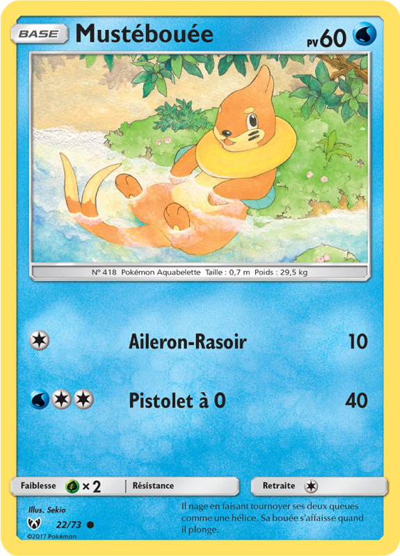 Carte Pokémon Mustébouée 22/73 Commune Légendes Brillantes