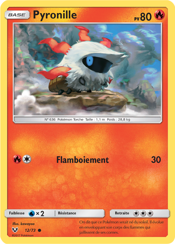Carte Pokémon Pyronille 12/73 Commune Légendes Brillantes