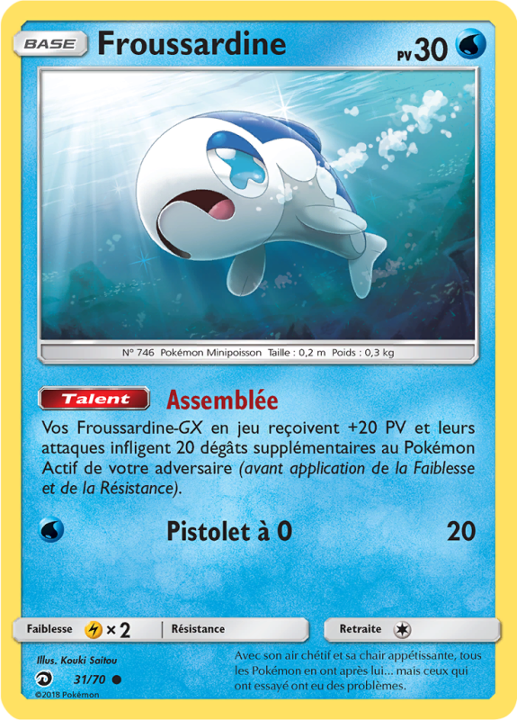 Carte Pokémon Froussardine 31/70 Commune Majesté des Dragons