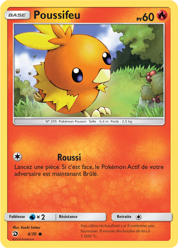 Carte Pokémon Poussifeu 4/70 Commune Majesté des Dragons