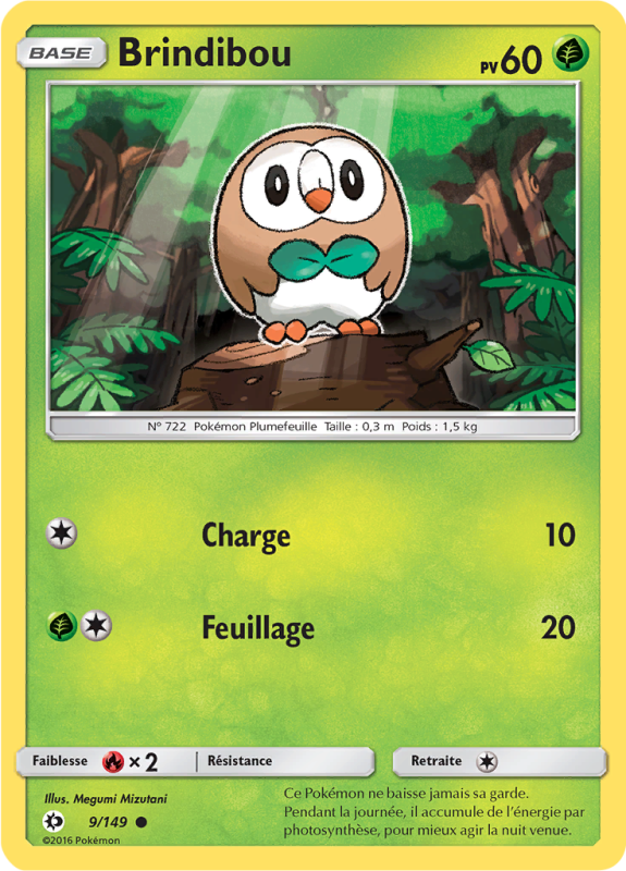 Carte Pokémon Brindibou 9/149 Commune Soleil et Lune (JCC)
