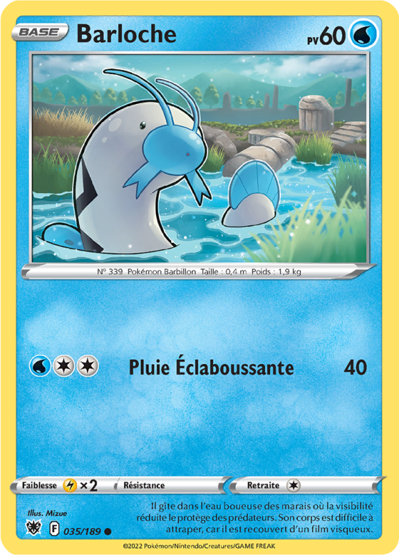 Carte Pokémon Barloche 035/189 Commune Astres Radieux