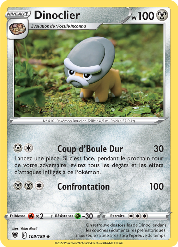 Carte Pokémon Dinoclier 109/189 Commune Astres Radieux