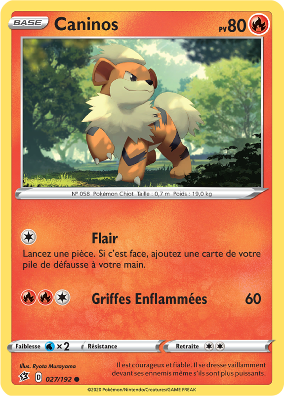 Carte Pokémon Caninos 027/192 Commune Clash des Rebelles