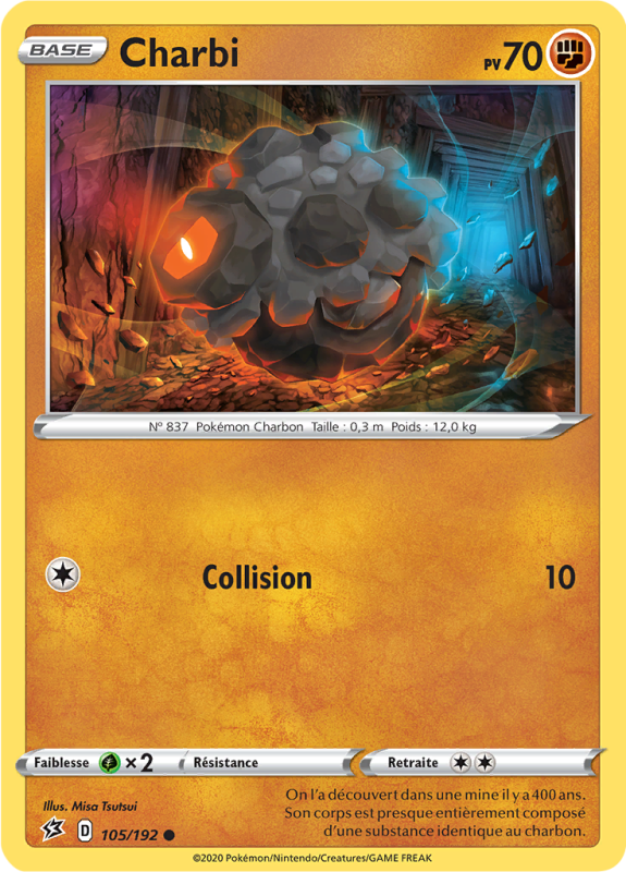 Carte Pokémon Charbi 105/192 Commune Clash des Rebelles