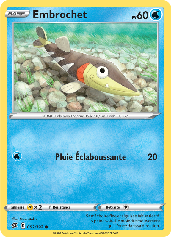 Carte Pokémon Embrochet 052/192 Commune Clash des Rebelles