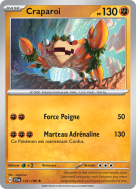 Carte Pokémon Craparoi 122/198 Holographique Écarlate et Violet (JCC)