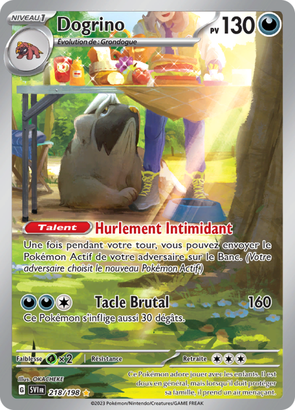 Carte Pokémon Dogrino 218/198 AR Écarlate et Violet (JCC)