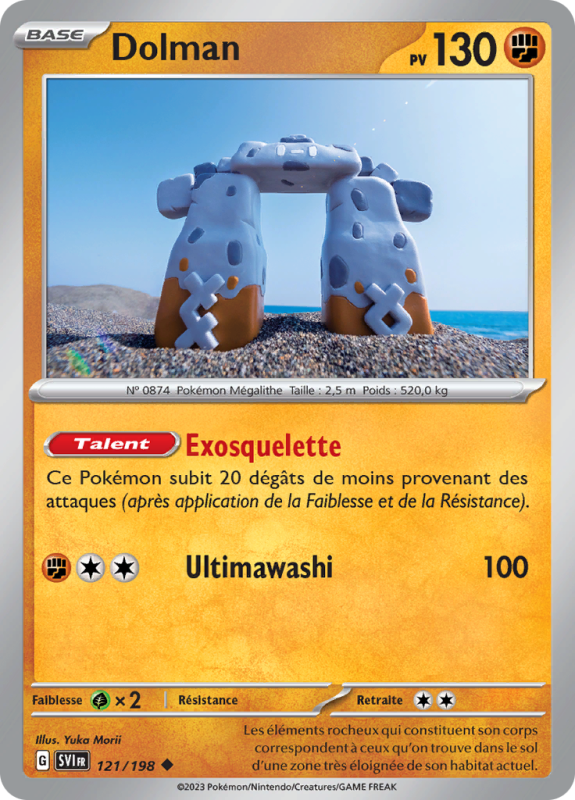 Carte Pokémon Dolman 121/198 Peu commune Écarlate et Violet (JCC)