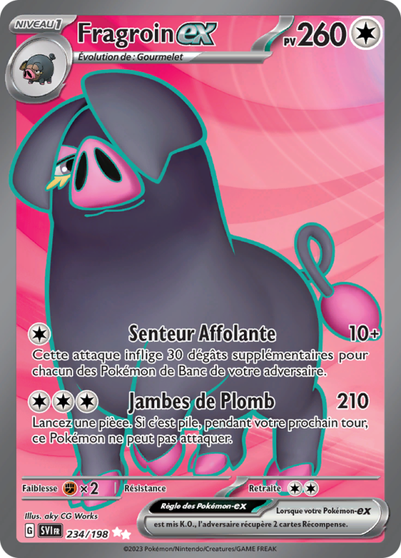 Carte Pokémon Fragroin-ex 234/198 Ultra Rare Écarlate et Violet (JCC)