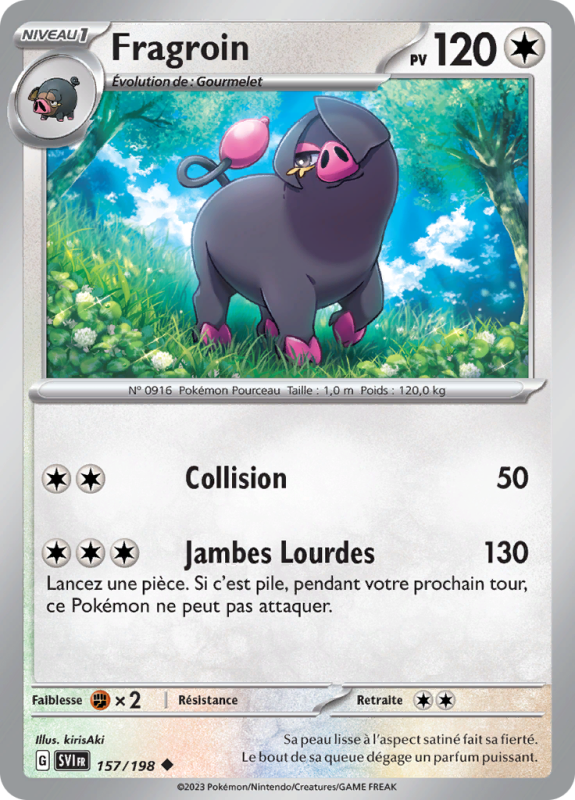 Carte Pokémon Fragroin 157/198 Peu commune Écarlate et Violet (JCC)
