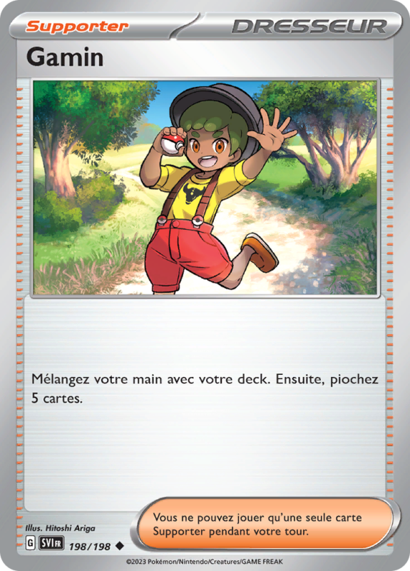 Carte Pokémon Gamin 198/198 Peu commune Écarlate et Violet (JCC)
