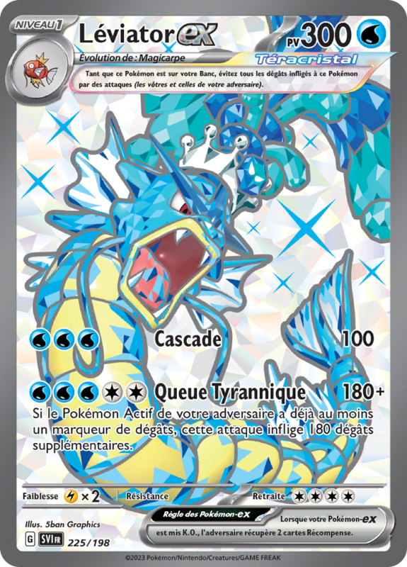 Carte Pokémon Léviator-ex 225/198 Ultra Rare Écarlate et Violet (JCC)