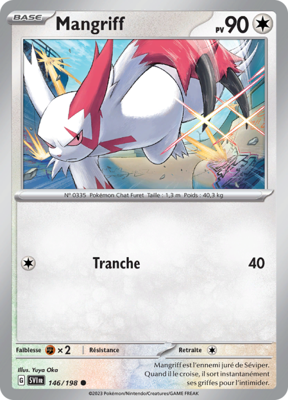 Carte Pokémon Mangriff 146/198 Commune Écarlate et Violet (JCC)