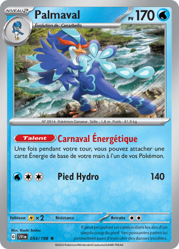 Carte Pokémon Palmaval 054/198 Holographique Écarlate et Violet (JCC)