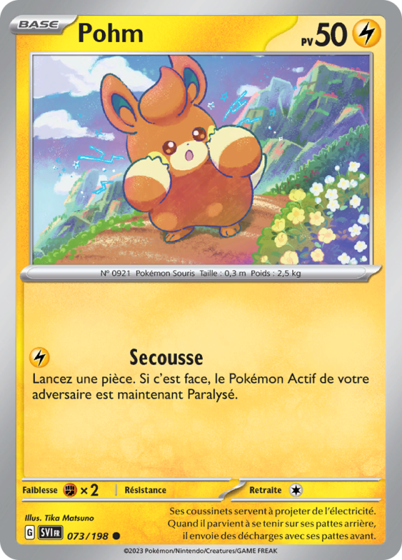 Carte Pokémon Pohm 073/198 Commune Écarlate et Violet (JCC)