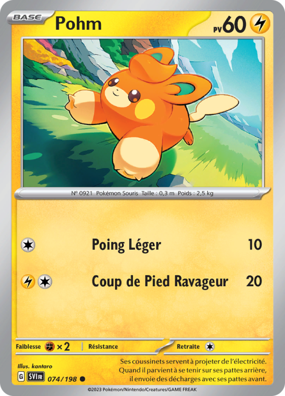 Carte Pokémon Pohm 074/198 Commune Écarlate et Violet (JCC)
