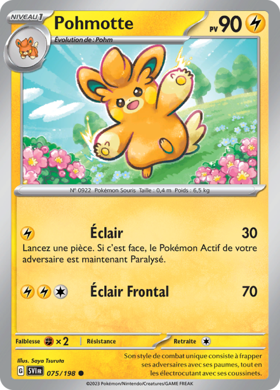 Carte Pokémon Pohmotte 075/198 Commune Écarlate et Violet (JCC)