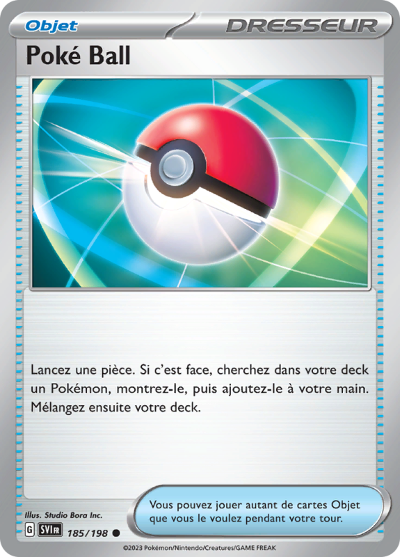Carte Pokémon Poké Ball 185/198 Commune Écarlate et Violet (JCC)