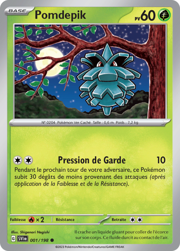 Carte Pokémon Pomdepik 001/198 Commune Écarlate et Violet (JCC)