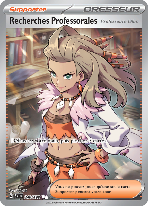 Carte Pokémon Recherches Professorales 240/198 Ultra Rare Écarlate et Violet (JCC)