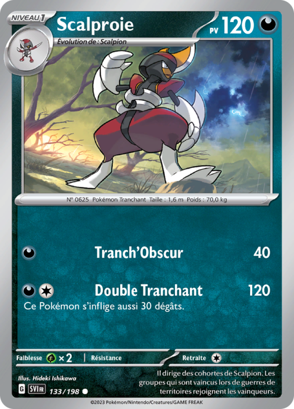 Carte Pokémon Scalproie 133/198 Commune Écarlate et Violet (JCC)
