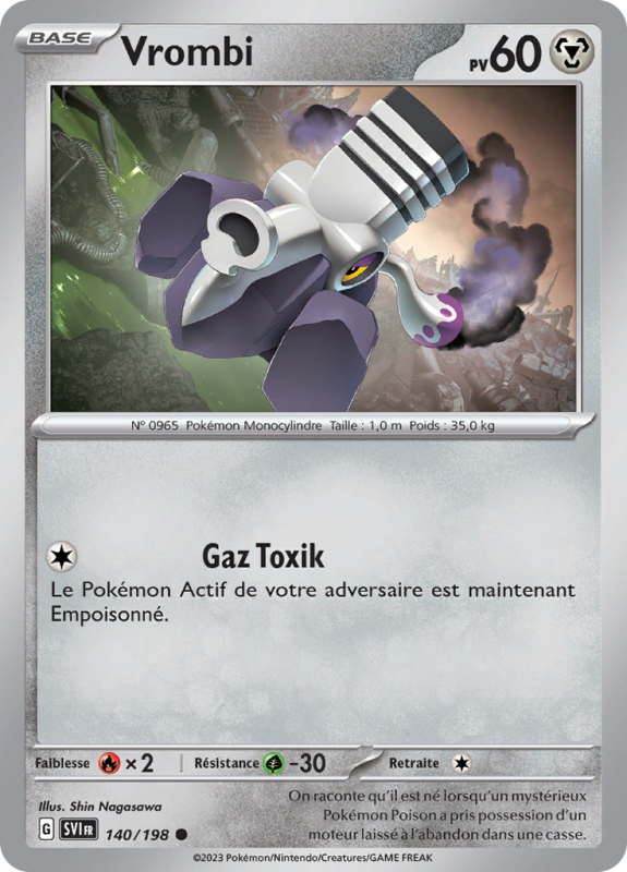 Carte Pokémon Vrombi 140/198 Commune Écarlate et Violet (JCC)
