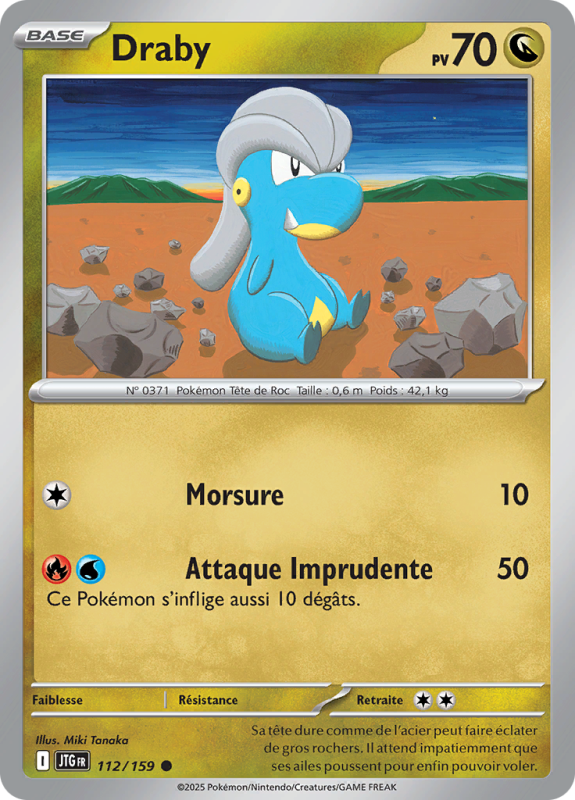 Carte Pokémon Draby 112/159 Commune Aventures Ensemble