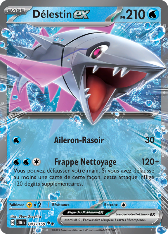 Carte Pokémon Délestin-ex 043/159 Double rare Aventures Ensemble