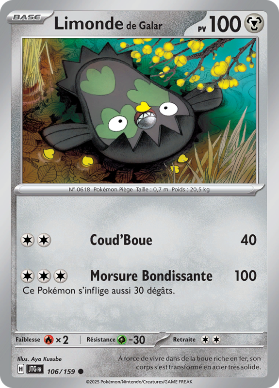 Carte Pokémon Limonde de Galar 106/159 Commune Aventures Ensemble