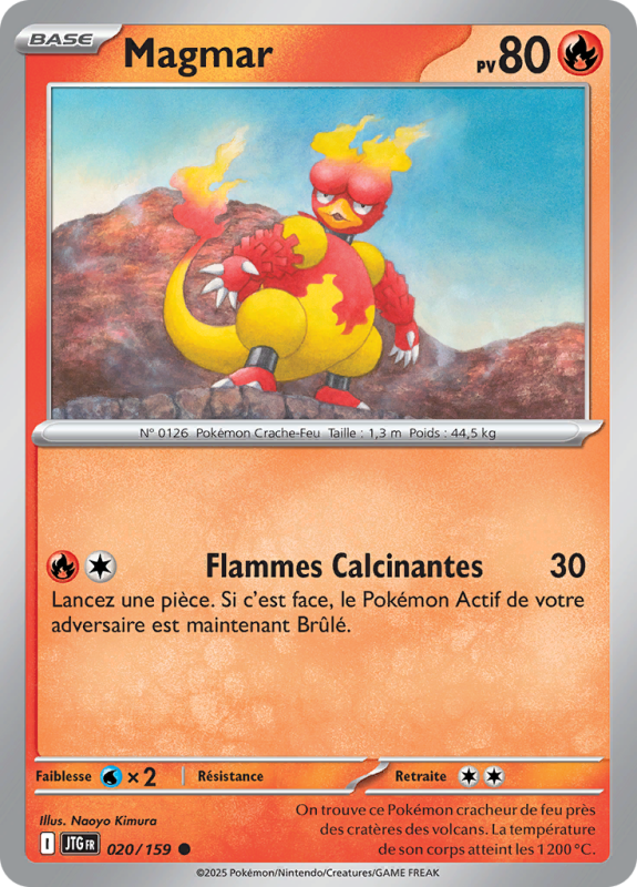 Carte Pokémon Magmar 020/159 Commune Aventures Ensemble