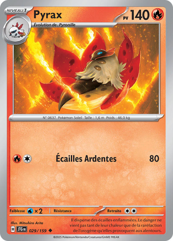 Carte Pokémon Pyrax 029/159 Peu commune Aventures Ensemble