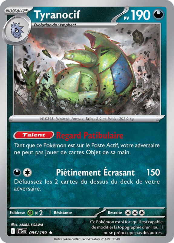 Carte Pokémon Tyranocif 095/159 Holographique Aventures Ensemble